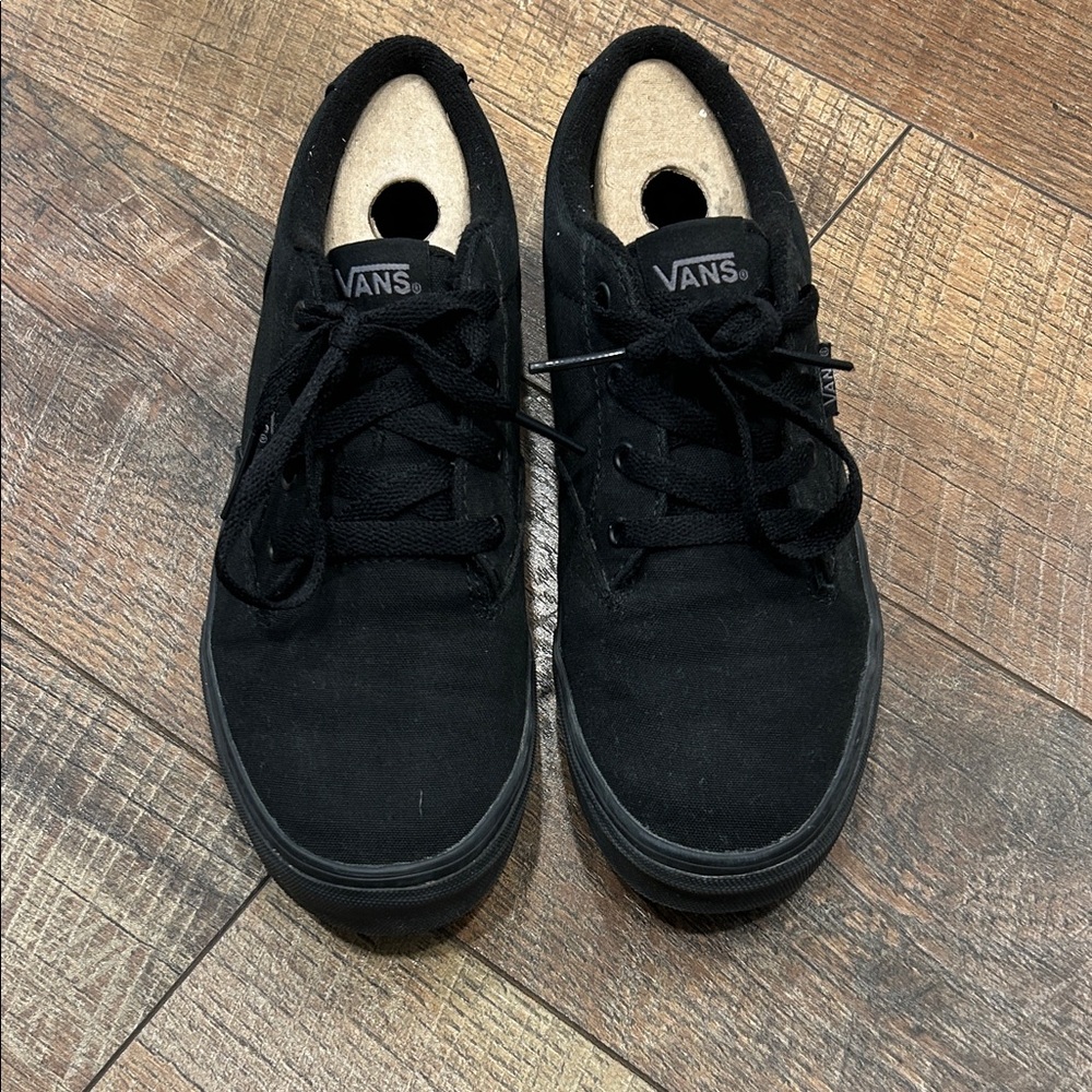 Vans All-Black Canvas Sneakers